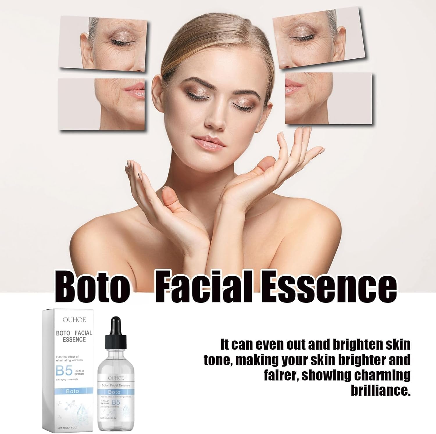 Boto Face Serum for Women,Boto Stock Solution B5,Anti Aging Serum for Face,Hydrating Serum,Niacinamide Serum,Hyaluronic Acid Serum,Anti Wrinkle Face Cream,Collagen Serum for Face,Facial Moisturiser